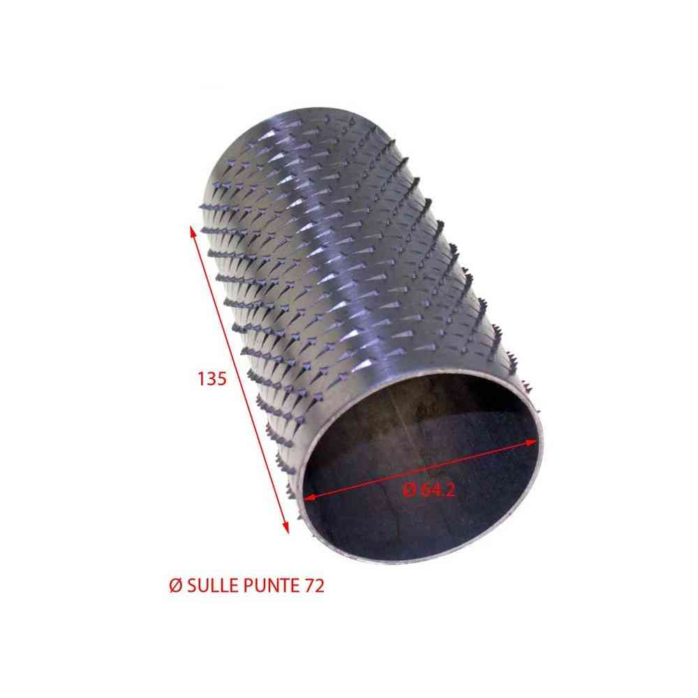 rullo per grattugia 72 x 135 in acciaio inox