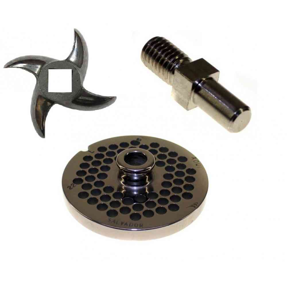 kit perno coltello piastra tritacarne fama modello 12 completo