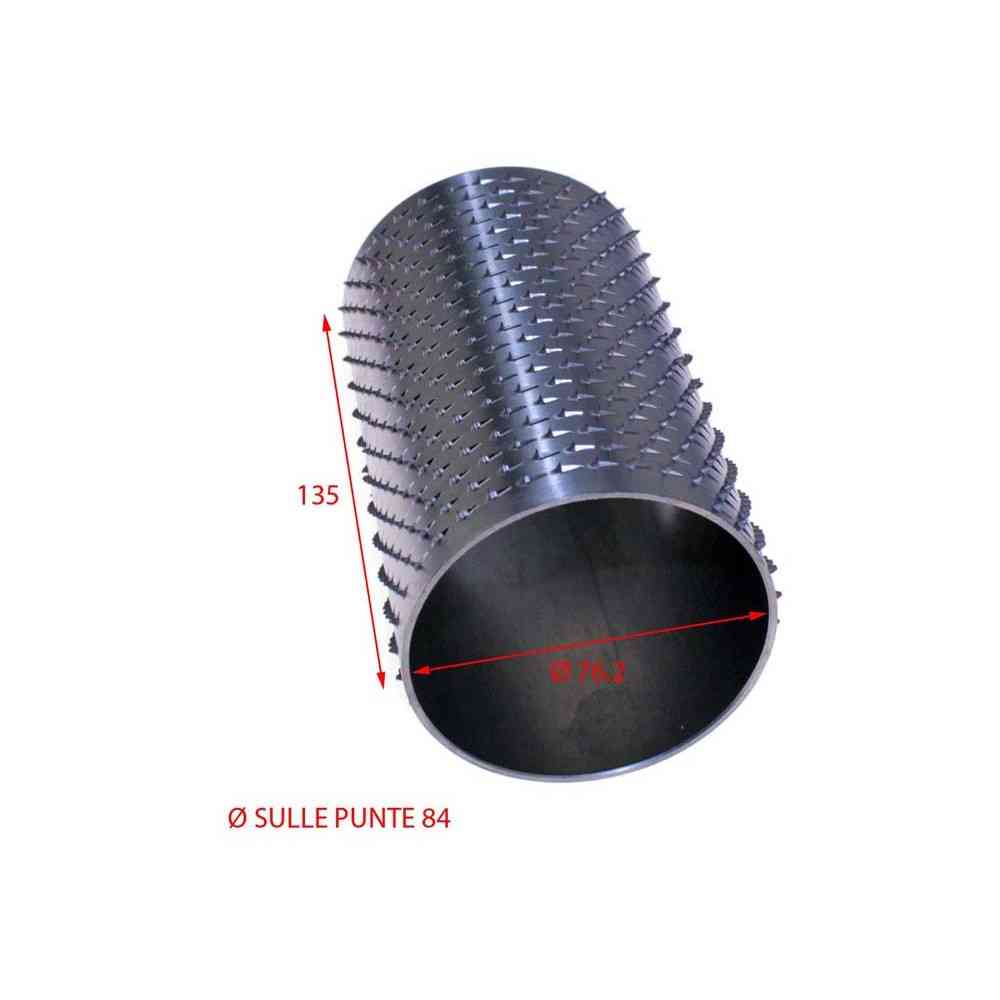 rullo per grattugia 84 x 135 in acciaio inox