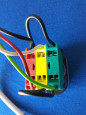 oval pushbutton panel with wired led bulb