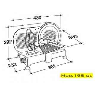 affettatrice rgv serie lusso mod.195 gl ce professionale