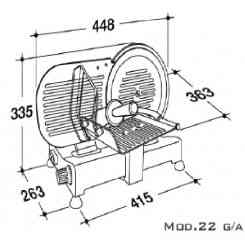 affettatrice rgv serie lusso mod.220 g/a ce professionale