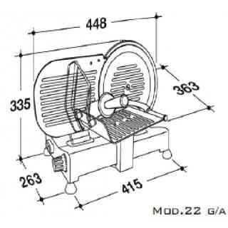 affettatrice rgv serie lusso mod.220 g/a ce professionale