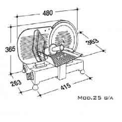 affettatrice rgv serie lusso mod.250 g/a ce professionale