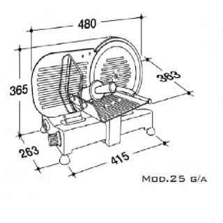affettatrice rgv serie lusso mod.250 g/a ce professionale