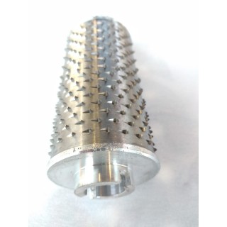 rullo grattugia 60x115 inox completo di flange mod. gf 1 fac