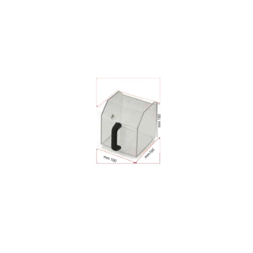 vaschetta formaggio dimensioni l160mm- h180 per grattugia modello dakota e magnum marca sirman